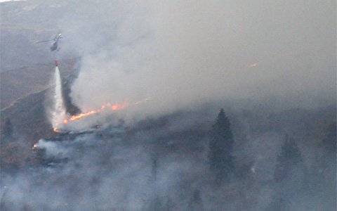 Waldbrand in Galtür