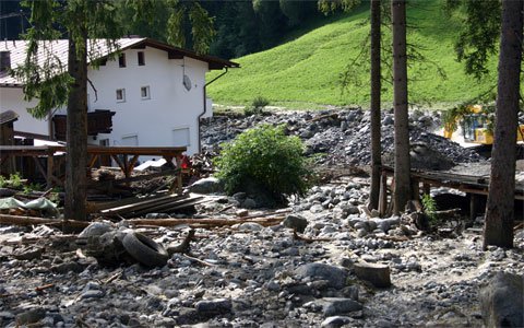 Hochwasser und Vermurungen im Bezirk Landeck