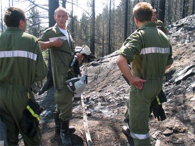 Waldbrand in Pfunds