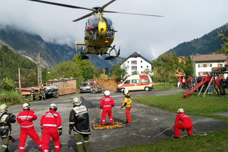 Hubschrauber Übung in Landeck