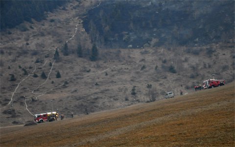 Waldbrand in Galtür