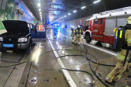 Fahrzeugbrand im Arlbergtunnel